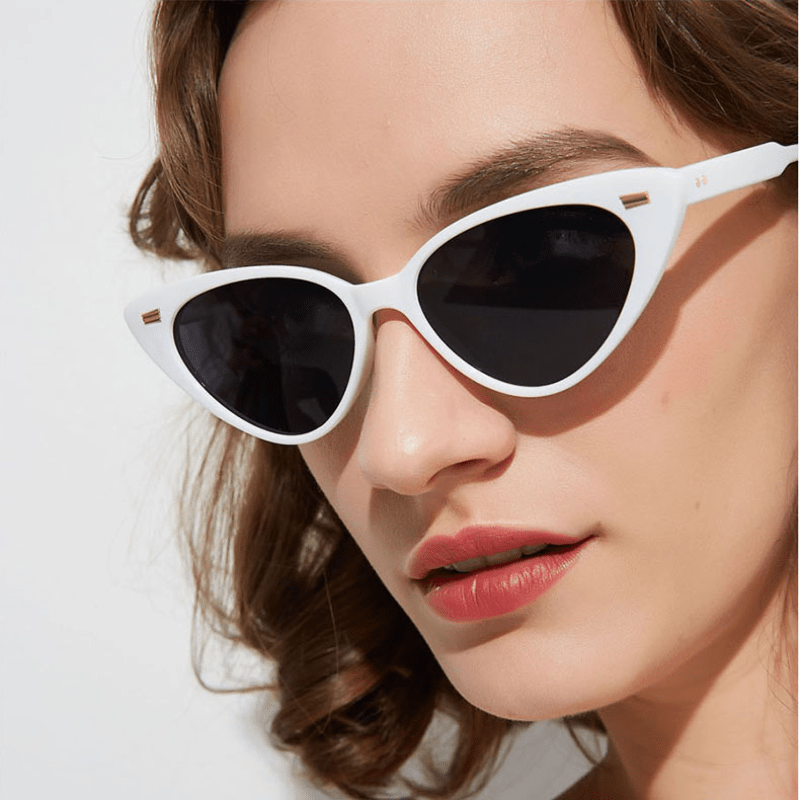 Triangle Cat Eye Sunglasses Retro Punk Vintage UV400 Sun Shades