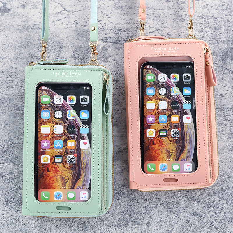 Touch Screen Phone Bag Zipper Crossbody Shoulder Bag