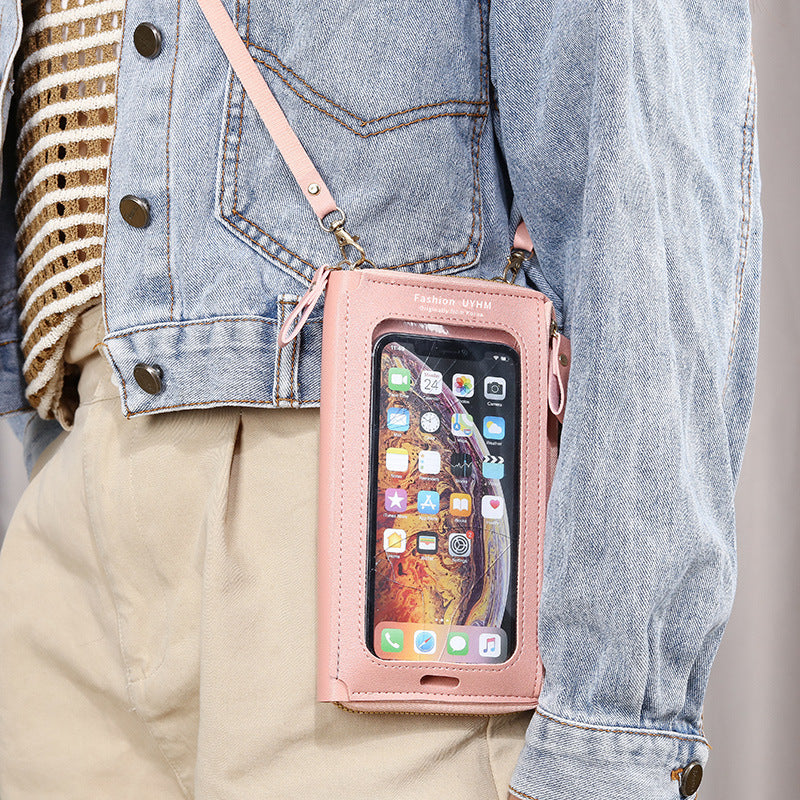 Touch Screen Phone Bag Zipper Crossbody Shoulder Bag