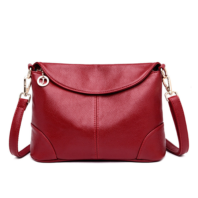Middle Aged Mother Crossbody Bag Solid Single Shoulder Purse