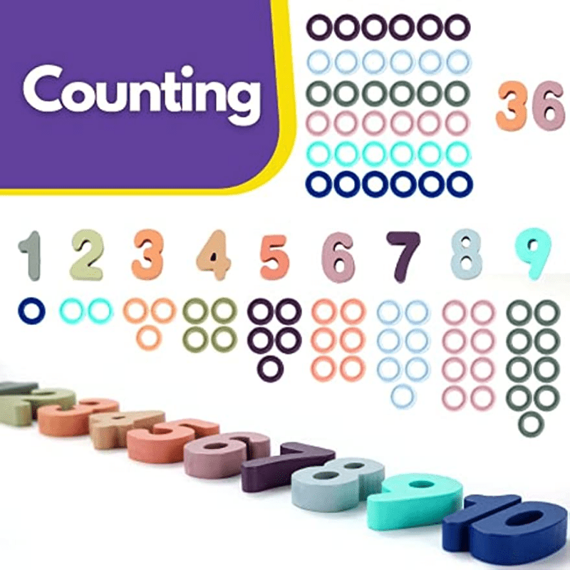 Wooden Number Puzzle Montessori Toys For Toddlers 3 5 Shape Sorting Counting Fun