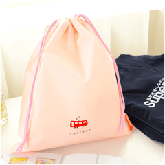 Drawstring Shopping Storage Bag Plastic Gym Beach Travel Sports Bag