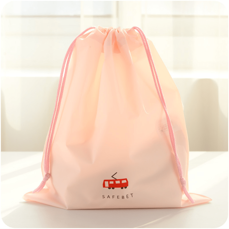 Drawstring Shopping Storage Bag Plastic Gym Beach Travel Sports Bag