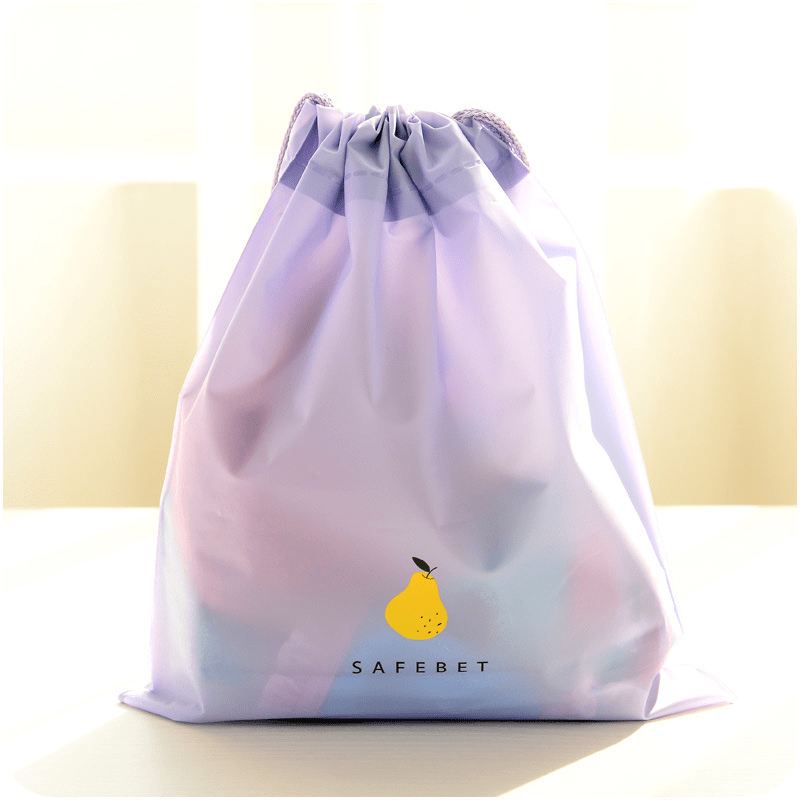 Drawstring Shopping Storage Bag Plastic Gym Beach Travel Sports Bag