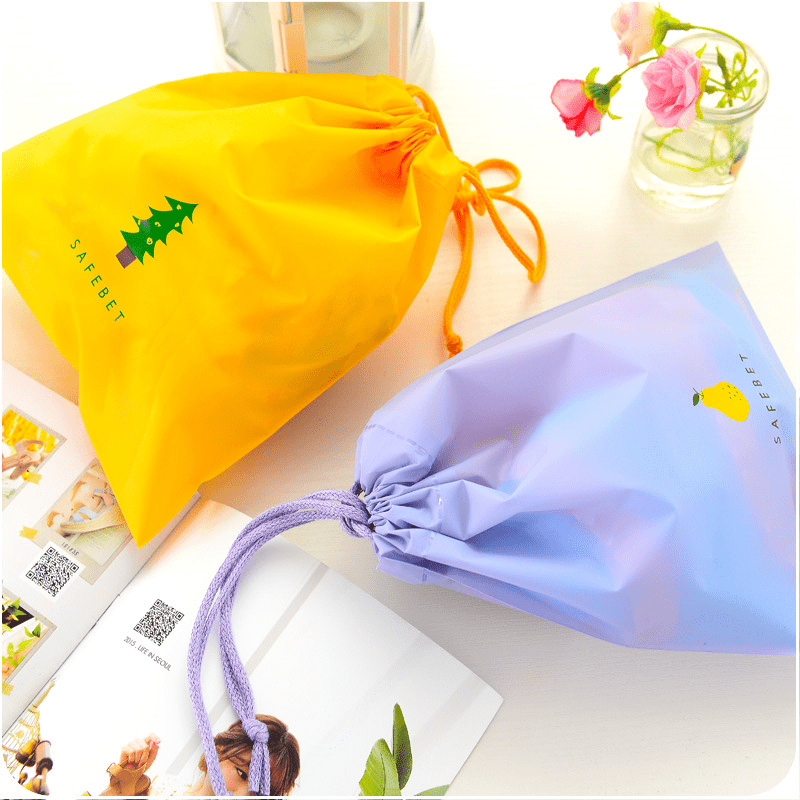 Drawstring Shopping Storage Bag Plastic Gym Beach Travel Sports Bag