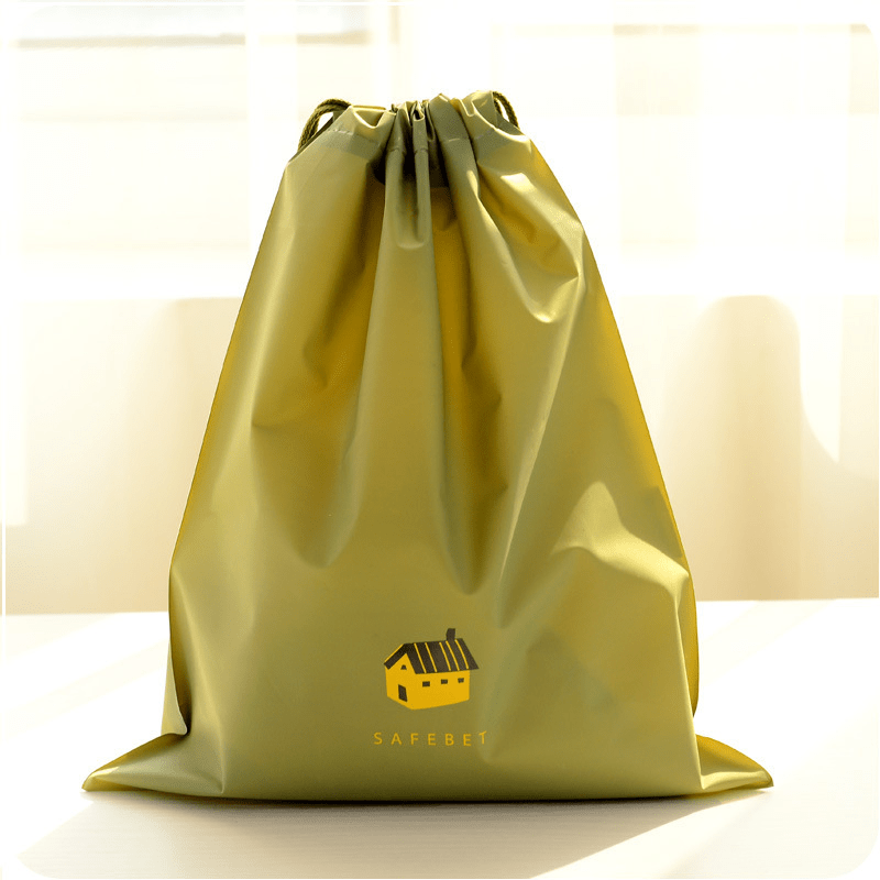 Drawstring Shopping Storage Bag Plastic Gym Beach Travel Sports Bag