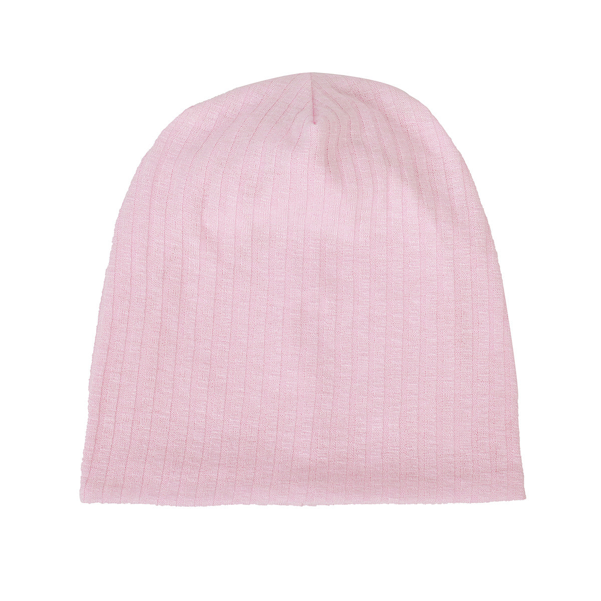 Striped Knitted Beanie Solid Elastic Slouchy Turban Knit Hat Soft Bonnet