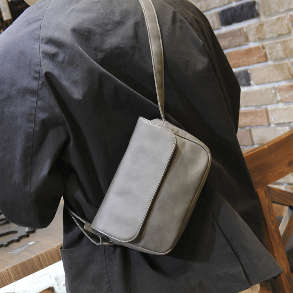 Men's PU Leather Shoulder Bag Casual Small Crossbody Bag