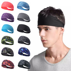 Men's Lightweight Sports Headband Elastic Moisture Wicking Hairband