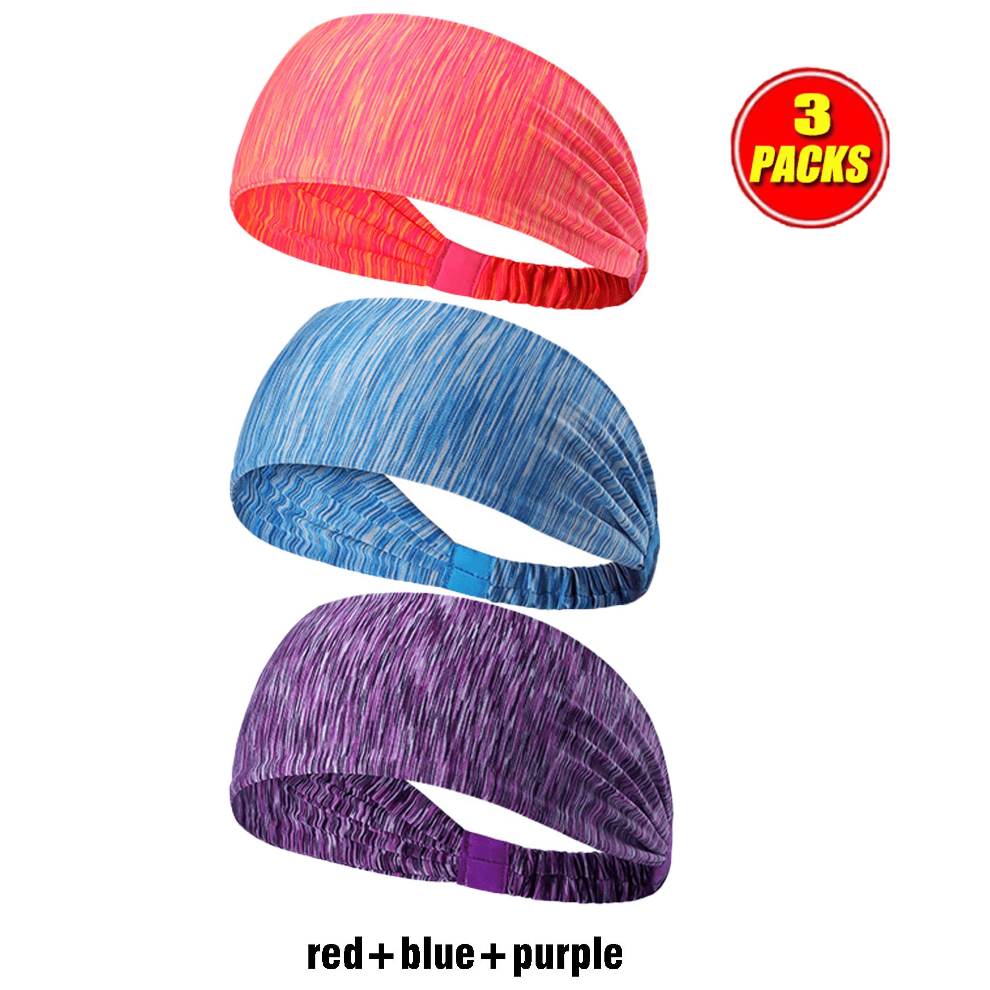 Men's Lightweight Sports Headband Elastic Moisture Wicking Hairband