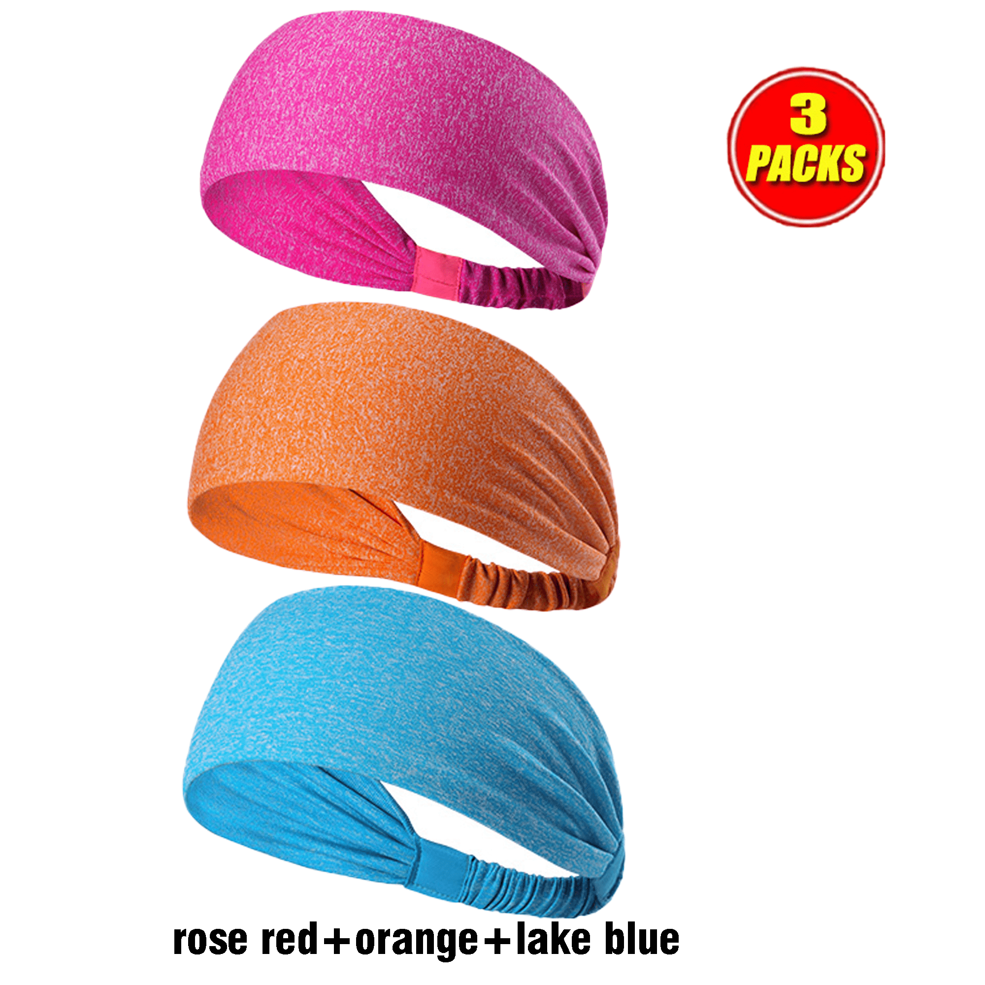 Men's Lightweight Sports Headband Elastic Moisture Wicking Hairband