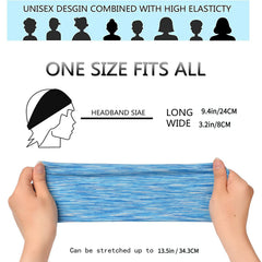 Men's Lightweight Sports Headband Elastic Moisture Wicking Hairband