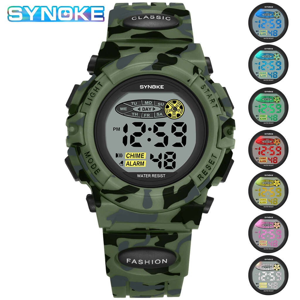 SYNOKE Colorful Luminous Kids Electronic Watch