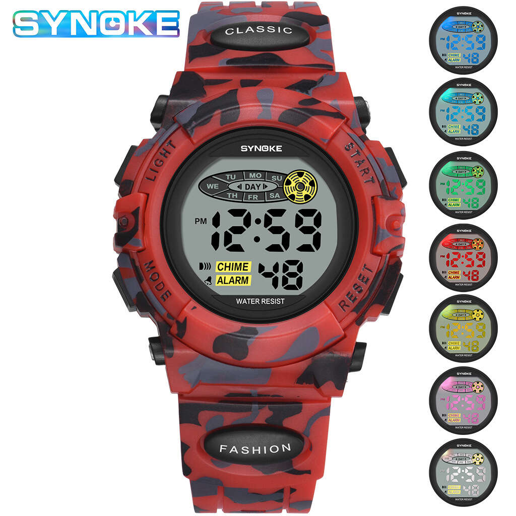 SYNOKE Colorful Luminous Kids Electronic Watch