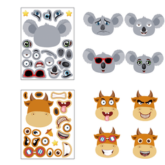 DIY Cartoon Funny Expression Stickers for Kids