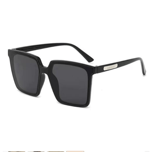 Oversized Square Sunglasses Clear Frame UV400