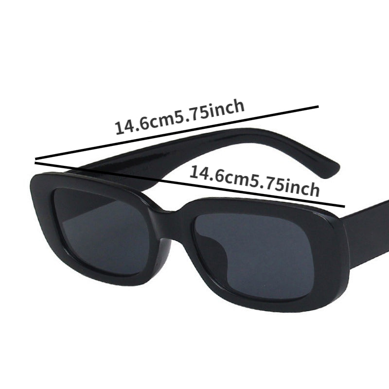 Retro Rectangle Sunglasses for Women UV400 Protection