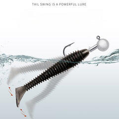 Soft Silicone Worms Baits Jigging Wobblers Fishing Lures 7