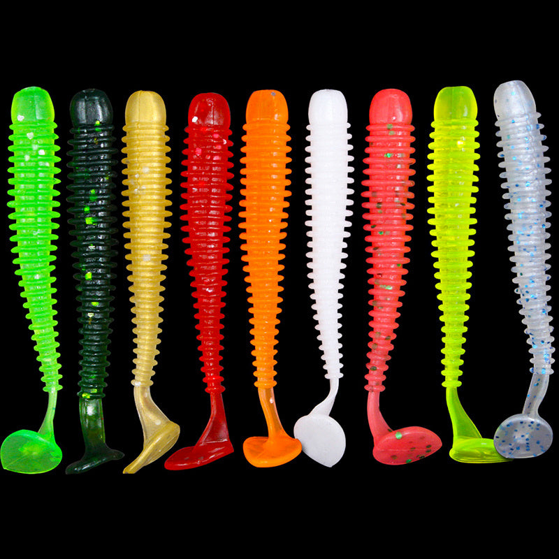 Soft Silicone Worms Baits Jigging Wobblers Fishing Lures 7