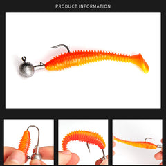 Soft Silicone Worms Baits Jigging Wobblers Fishing Lures 7