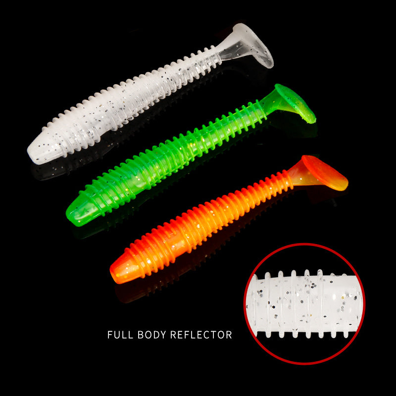 Soft Silicone Worms Baits Jigging Wobblers Fishing Lures 7