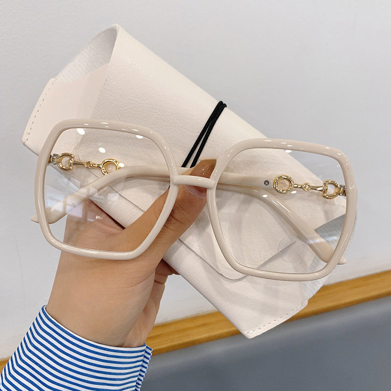 Polygon Clear Lens Anti Eyestrain Glasses for Women Men