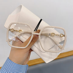 Polygon Clear Lens Anti Eyestrain Glasses for Women Men