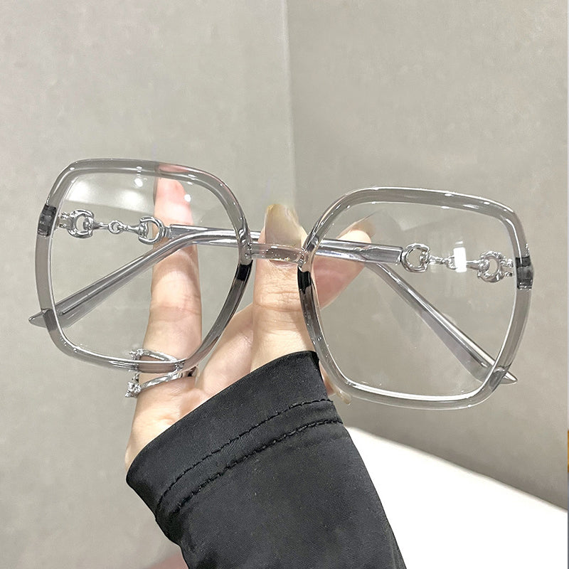 Polygon Clear Lens Anti Eyestrain Glasses for Women Men