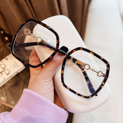 Polygon Clear Lens Anti Eyestrain Glasses for Women Men