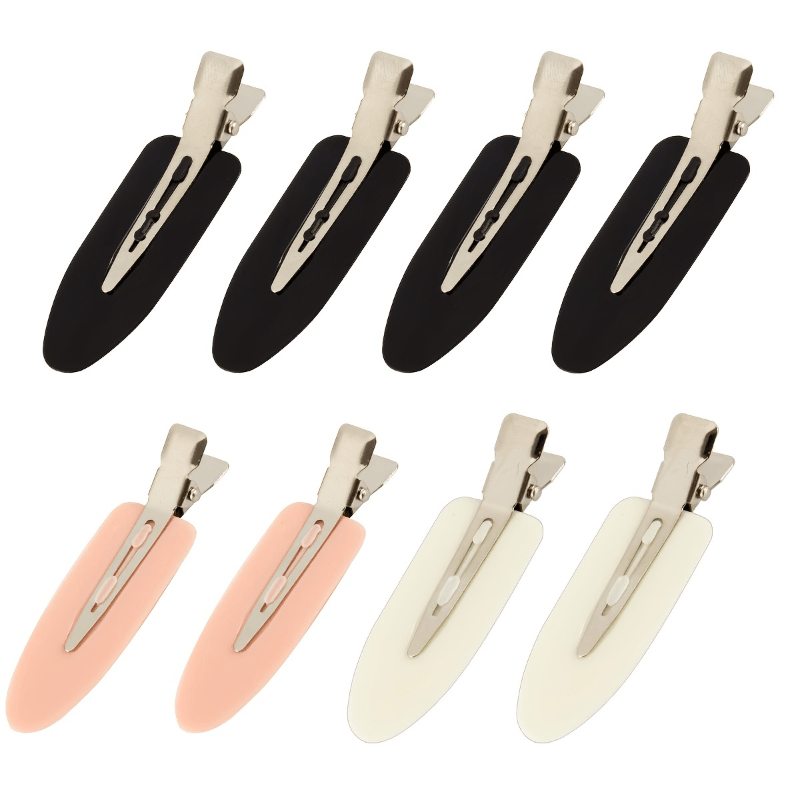 8pcs No Bend Hair Clips No Crease Styling Barrettes for Salon Hairstyle