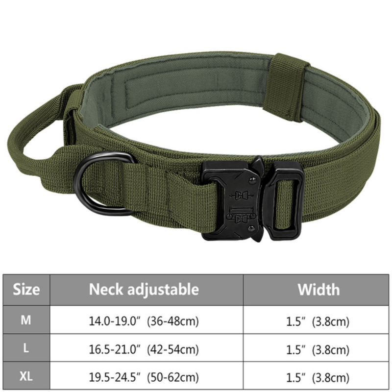 Tactical Dog Collar Medium and Large Dogs Military Nylon Adjustable Fit