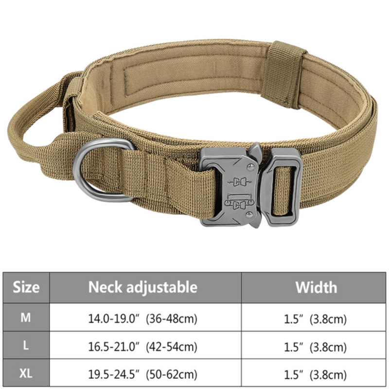 Tactical Dog Collar Medium and Large Dogs Military Nylon Adjustable Fit