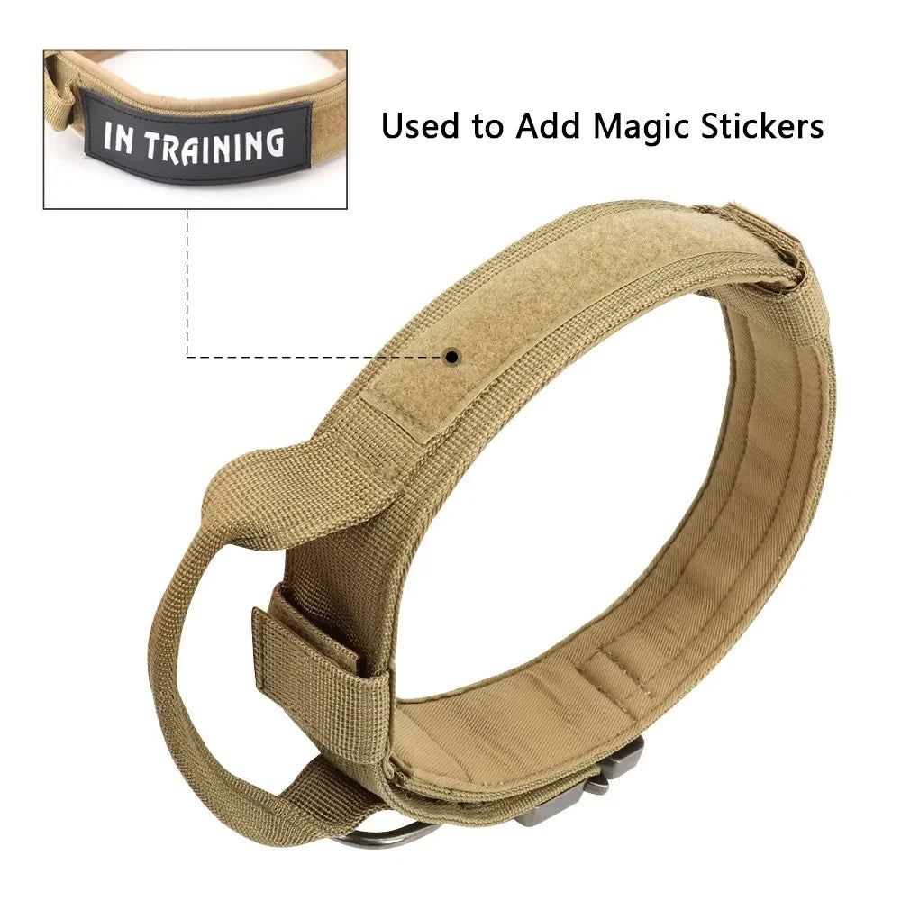 Tactical Dog Collar Medium and Large Dogs Military Nylon Adjustable Fit