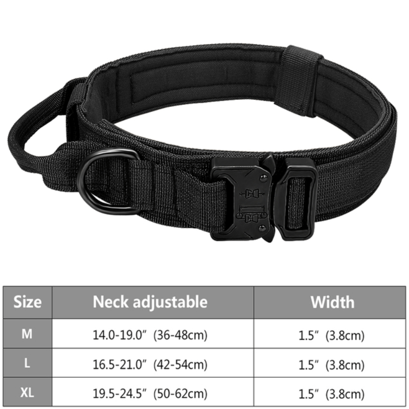 Tactical Dog Collar Medium and Large Dogs Military Nylon Adjustable Fit