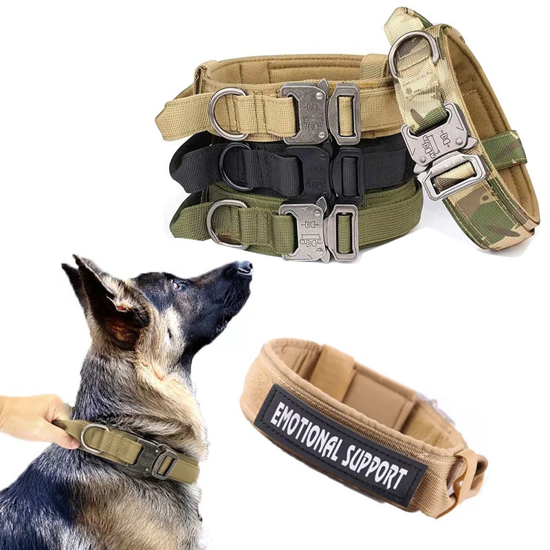 Tactical Dog Collar Medium and Large Dogs Military Nylon Adjustable Fit