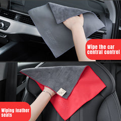 Absorbent Car Drying Towel Suede & Coral Velvet Double sided Car Cleaning Cloth