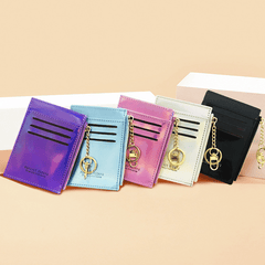 Y2K Holographic Coin Purse Keychain Mini Purse Bag Credit Card Holder