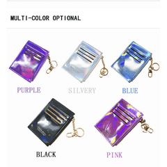 Y2K Holographic Coin Purse Keychain Mini Purse Bag Credit Card Holder