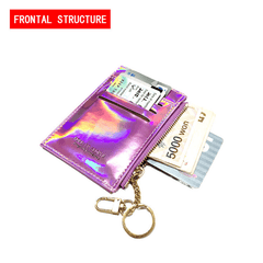 Y2K Holographic Coin Purse Keychain Mini Purse Bag Credit Card Holder