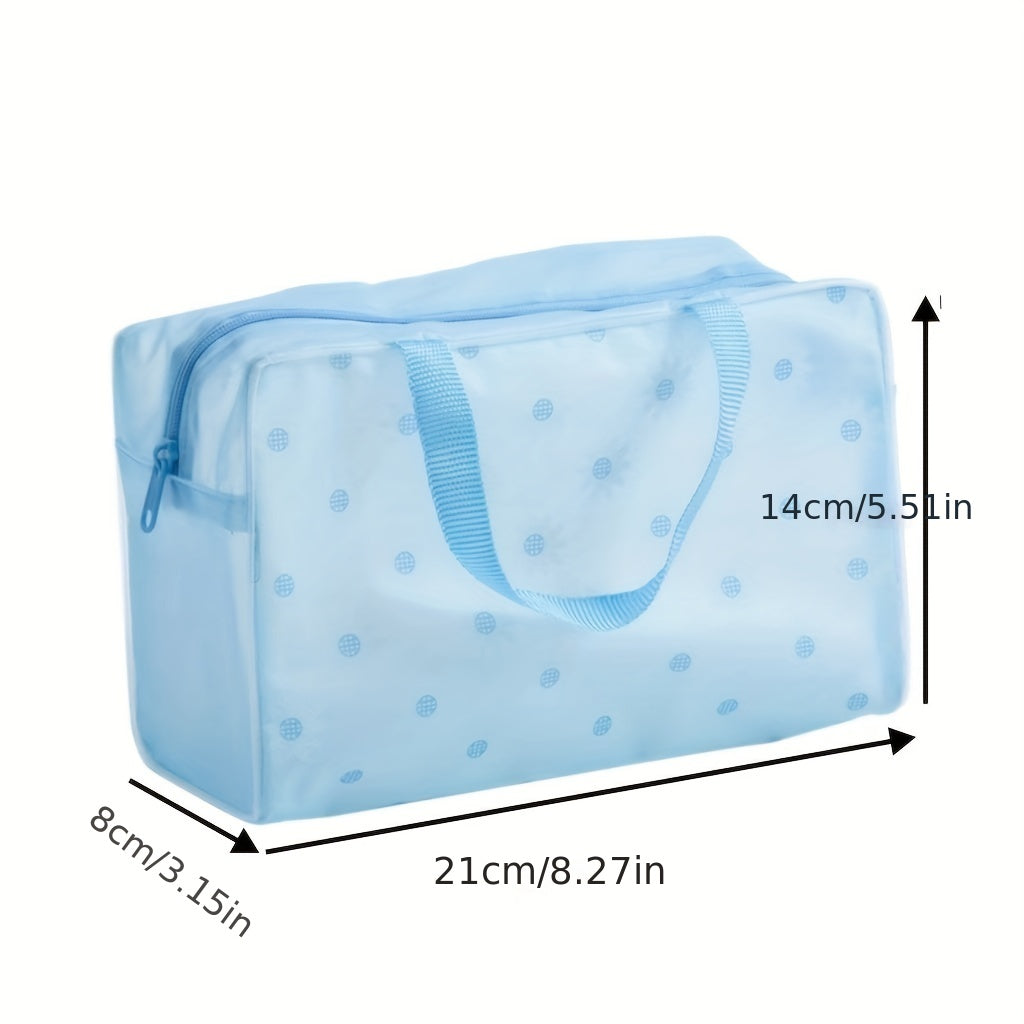 3pcs PVC Floral Toiletry Bag Portable Cosmetic Waterproof Travel Storage