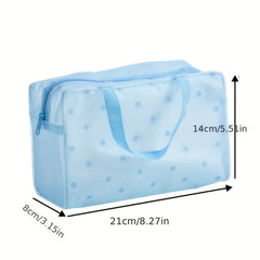 3pcs PVC Floral Toiletry Bag Portable Cosmetic Waterproof Travel Storage