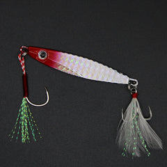 Glitter Hard Bait with Double Hook and Groove