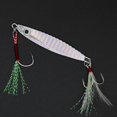 Glitter Hard Bait with Double Hook and Groove