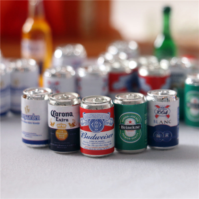 1:12 Scale Beer Bottles & Cans for Fairy Garden