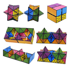 3D Changeable Magic Cube Anti Stress Puzzle Cube Fidget Toy