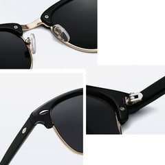 Men's Semi Rimless Polarized Sunglasses UV400 Outdoor Sports