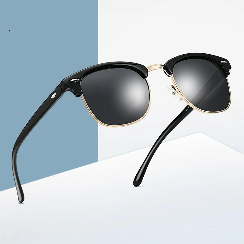 Men's Semi Rimless Polarized Sunglasses UV400 Outdoor Sports