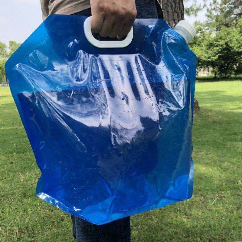 Portable Water Storage Bag Clear Handheld Mountaineering Travel Car Water Bag