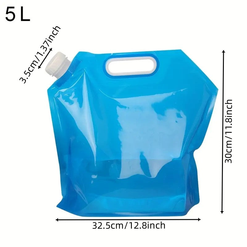 Portable Water Storage Bag Clear Handheld Mountaineering Travel Car Water Bag