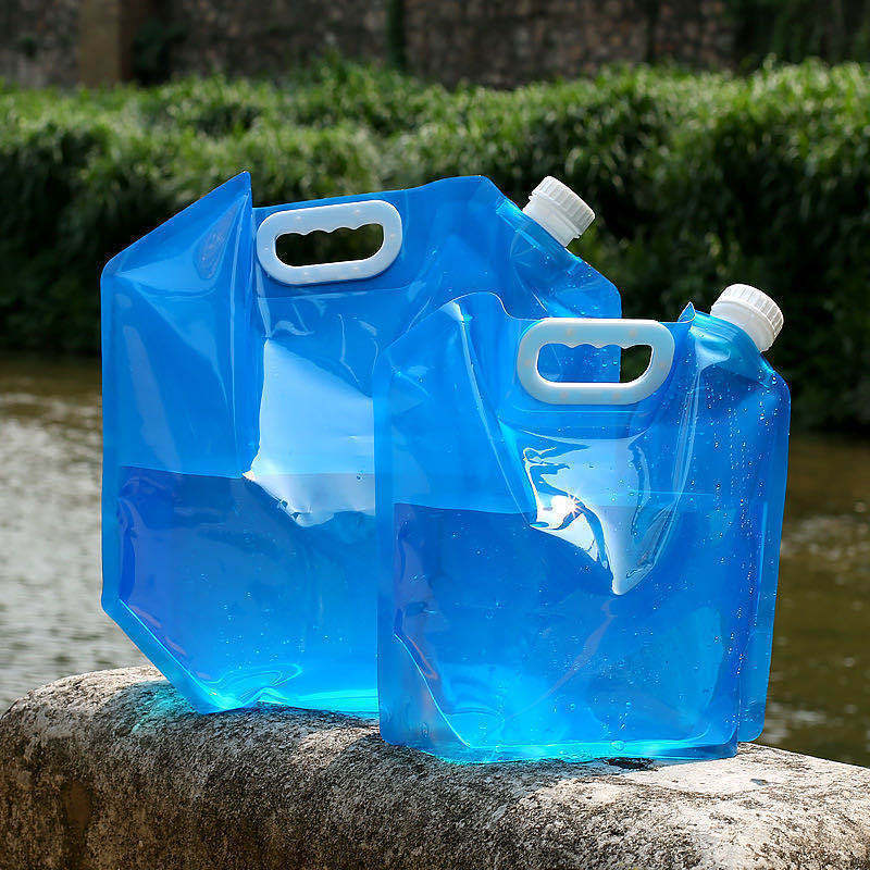 Portable Water Storage Bag Clear Handheld Mountaineering Travel Car Water Bag